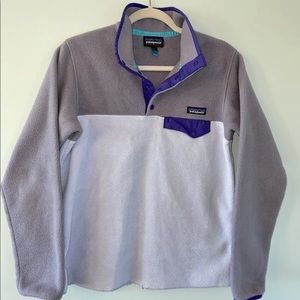 Patagonia Women’s synchilla Snap T, small, two tone.